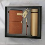 Coffret bloc note + stylo + thermos